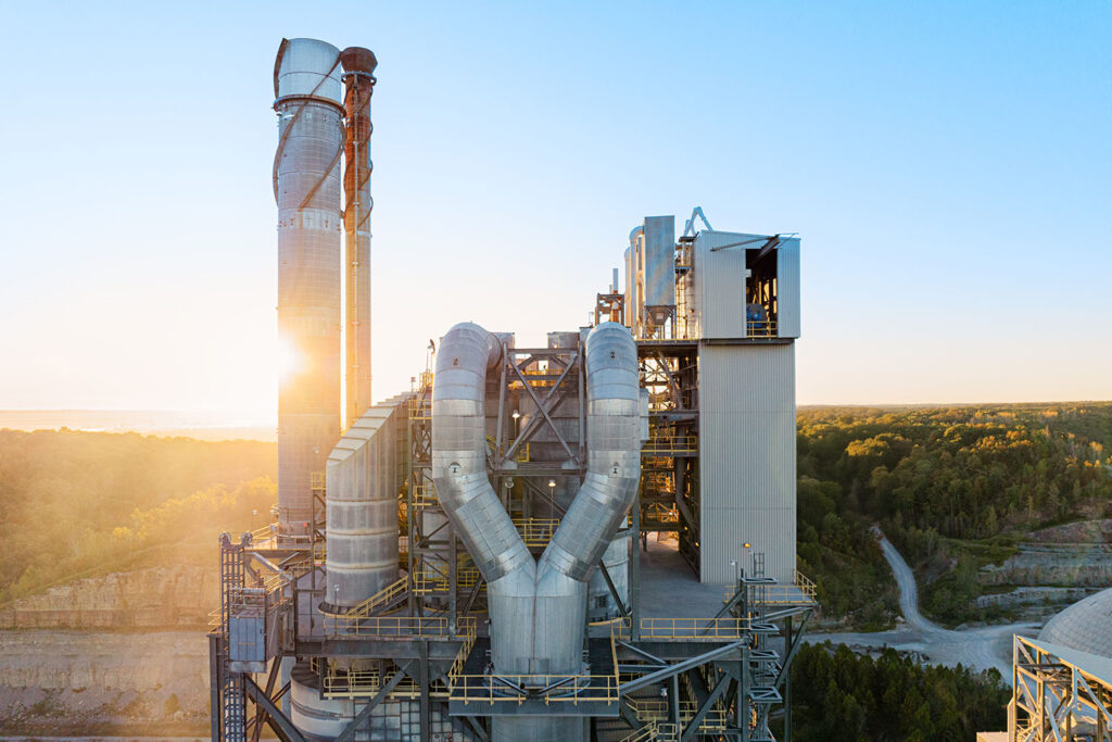 Industrial plant at sunrise