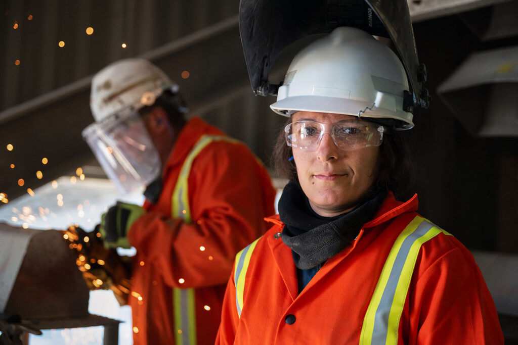 Welding workers